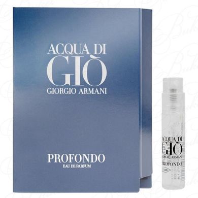 Оригінал Giorgio Armani Acqua di Gio Profondo 1.5 ml Парфумована вода Чоловіча Віал