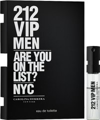 Оригінал Carolina Herrera 212 VIP Black 1.5 ml Туалетна вода Чоловіча Кароліна Еррера 212 Віп Блек Віал