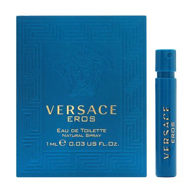 Оригінал Versace Eros 1ml Туалетна вода Чоловіча Версаче Ерос Віал