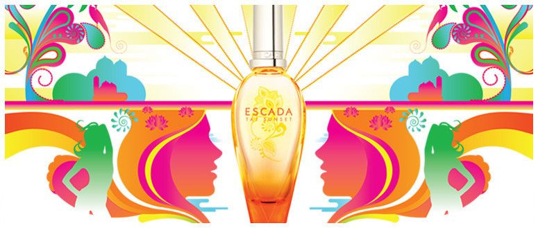 Taj Sunset Escada 100ml edt (Солнечные, дарящие ощущение лёгкости духи для беззаботных,жизнерадостных девушек)