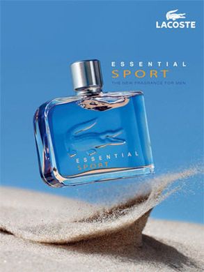 Lacoste Essential Sport 125ml edt Tester (динамічний, свіжий, підбадьорливий аромат для активних чоловіків і спортсменів)